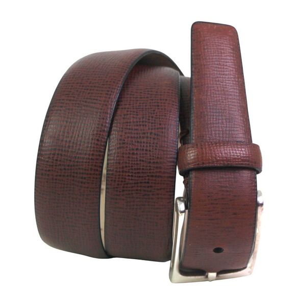 Hickey Freeman BROWN GENUINE LEATHER 1 1/4"Wd DRESS MEN'S BELT Sz 32/80 (45M - Picture 1 of 14